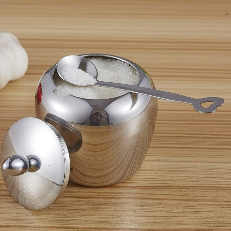 Stainless Steel Apple Single-Head Seasoning Box With Spoon
