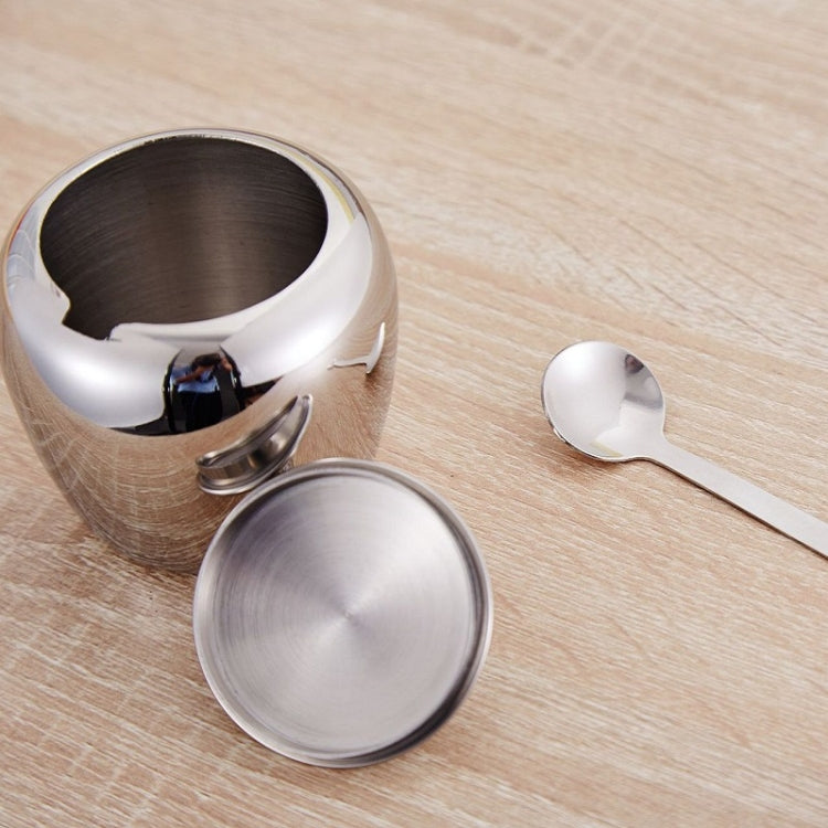Stainless Steel Apple Single-Head Seasoning Box With Spoon