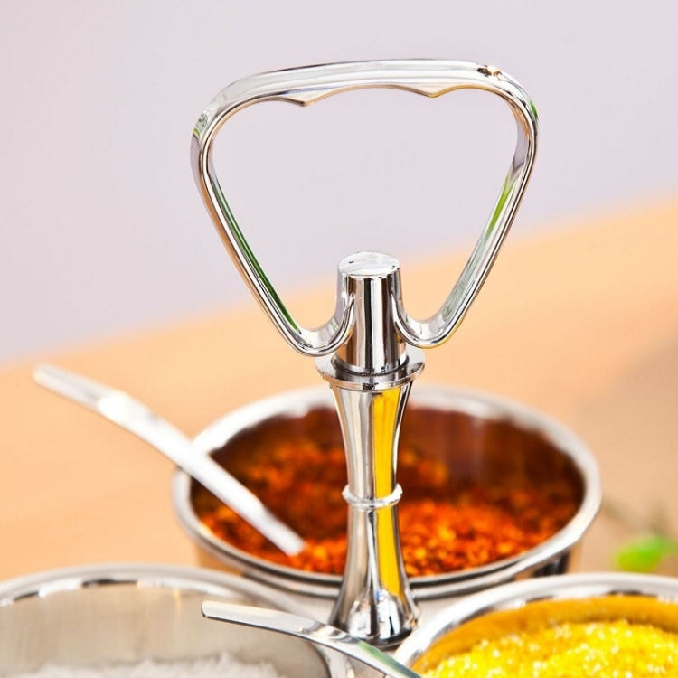 Stainless Steel Rotating Seasoning Pot Set, Specification: Three-piece Set