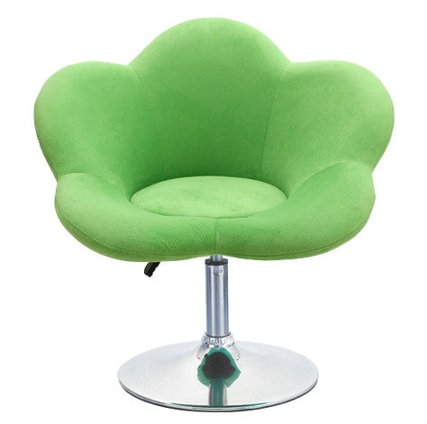 Printed Velvet Leisure Bar Counter Bedroom Lift Swivel Chair Plum Flower Shaped Chair