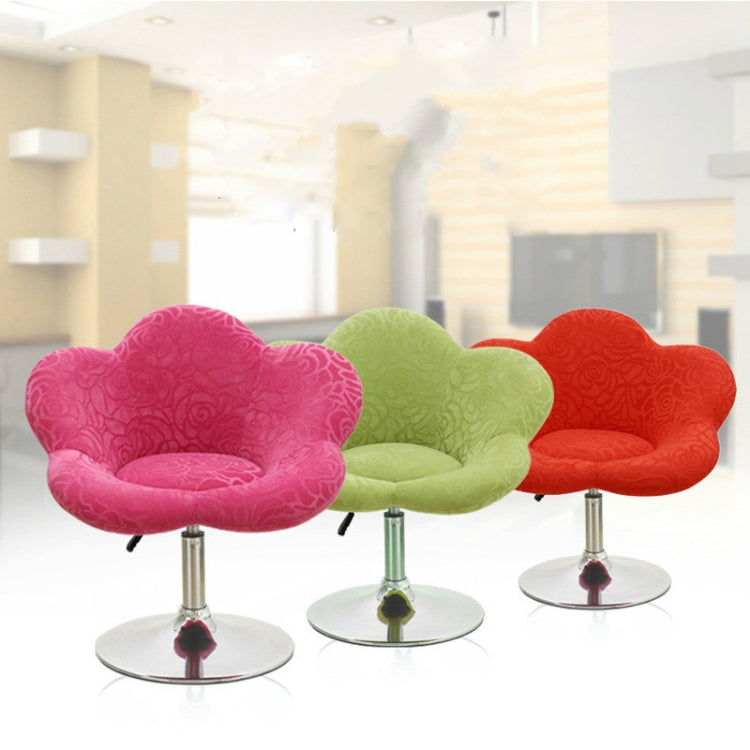 Printed Velvet Leisure Bar Counter Bedroom Lift Swivel Chair Plum Flower Shaped Chair
