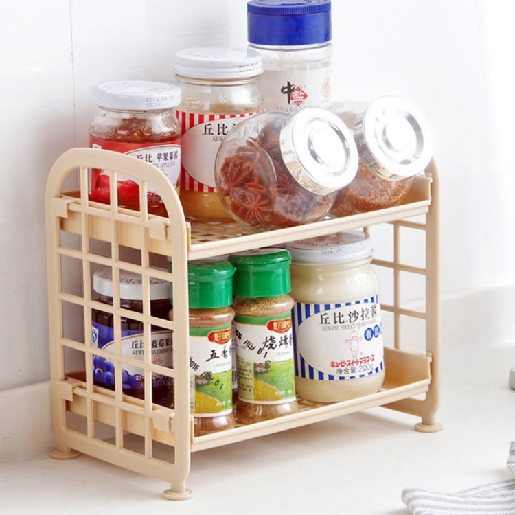 2 Layers Assemble Kitchen Desktop Living Room Plastic Finishing Shelf Bathroom Toilet Storage Shelf Holder Organizer