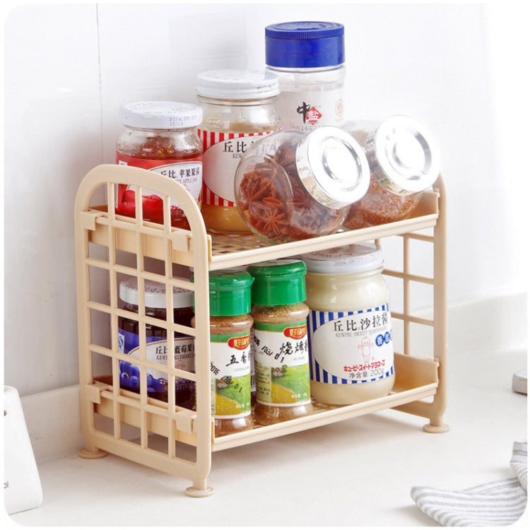 2 Layers Assemble Kitchen Desktop Living Room Plastic Finishing Shelf Bathroom Toilet Storage Shelf Holder Organizer