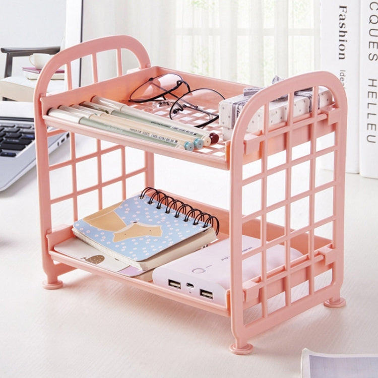 2 Layers Assemble Kitchen Desktop Living Room Plastic Finishing Shelf Bathroom Toilet Storage Shelf Holder Organizer