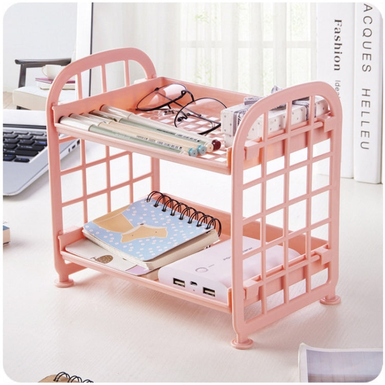 2 Layers Assemble Kitchen Desktop Living Room Plastic Finishing Shelf Bathroom Toilet Storage Shelf Holder Organizer