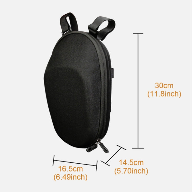 For Xiaomi No.9 Electric Scooter PU Leather Waterproof EVA Hard Shell Bag Electric Folding Car Front Bag, Size:30 x 16.5 x 14.5cm