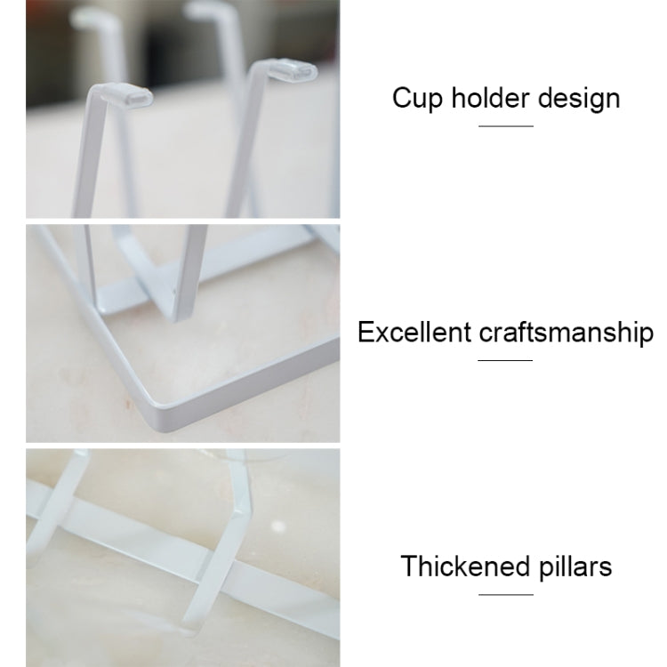2 PCS Household Daily Necessities Iron Art Water Upside Down Drain Cup Shelf Kitchen Cup Holder