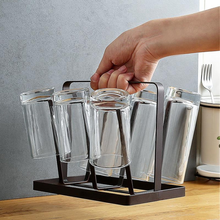 2 PCS Household Daily Necessities Iron Art Water Upside Down Drain Cup Shelf Kitchen Cup Holder