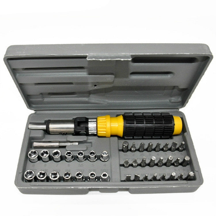3 Sets Multifunctional Household Hardware Tool Socket Screwdriver Ratchet Set(41 In 1 Plastic Interface)