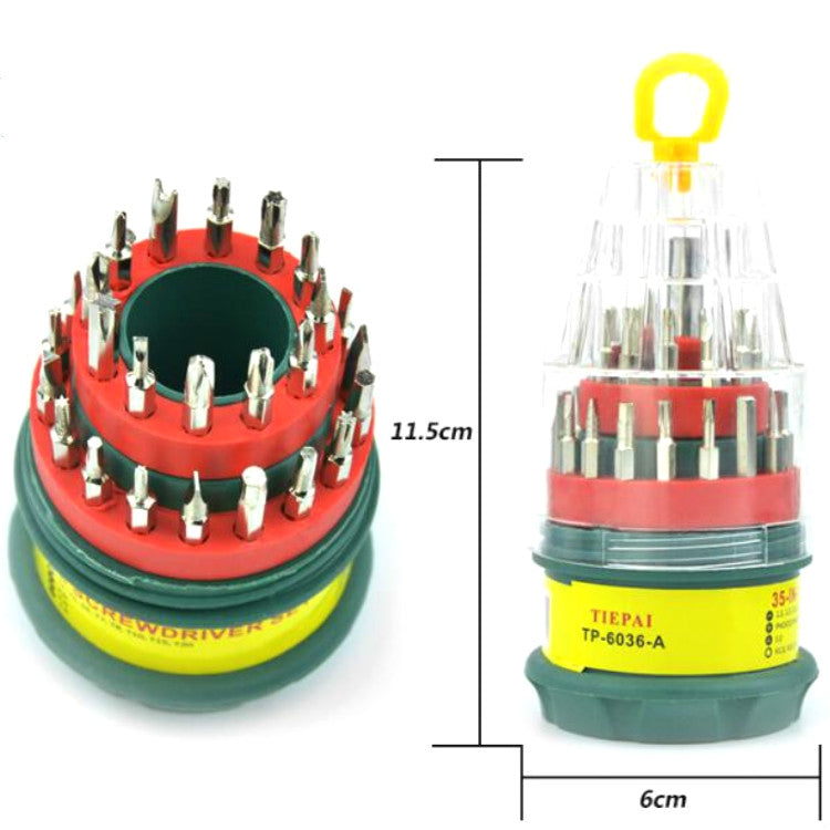 6 Sets 31 In 1 Pagoda Shape Multifunctional Combination Screwdriver Set