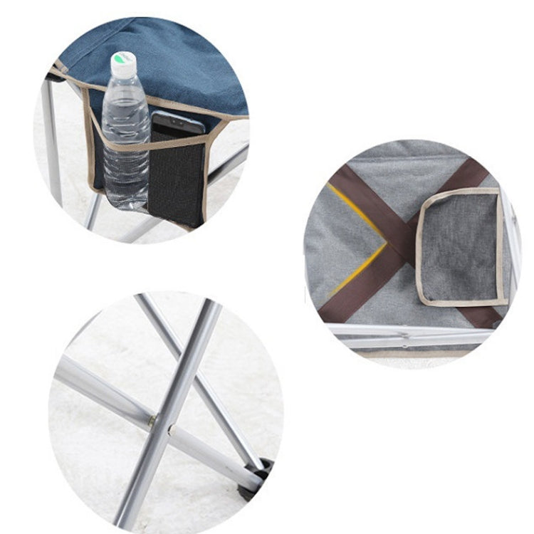 Camping Travel Outdoor Folding Chair Portable Fishing Chair, Specification:Black 37x37x60cm