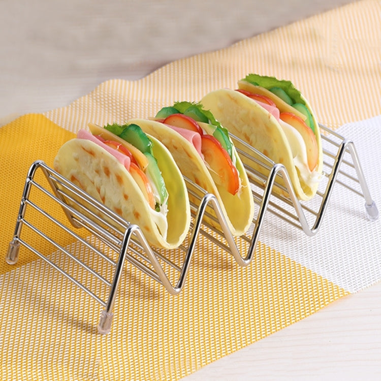 Taco Rack Stainless Steel 304 Taco Rack Taco Pancake Stand, Specification: 3 Grid Widened
