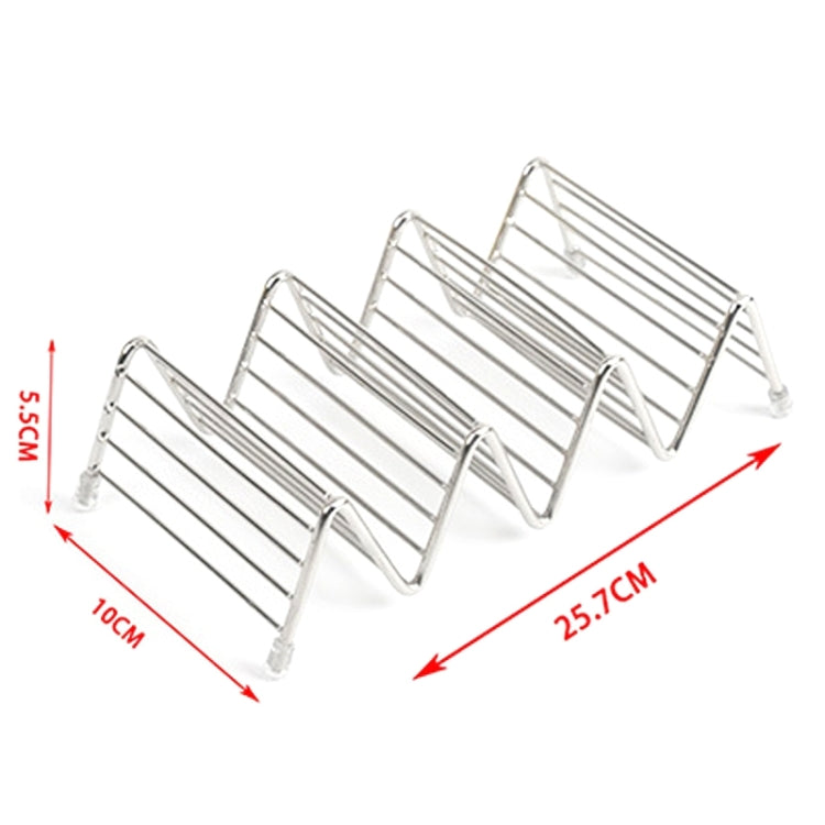 Taco Rack Stainless Steel 304 Taco Rack Taco Pancake Stand, Specification: 3 Grid Widened