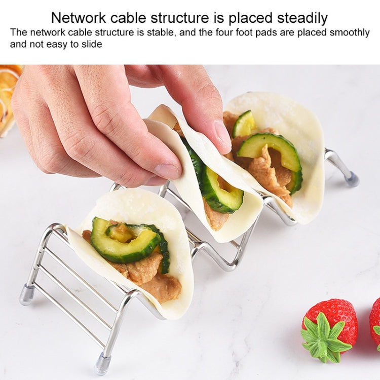Taco Rack Stainless Steel 304 Taco Rack Taco Pancake Stand, Specification: 3 Grid Widened