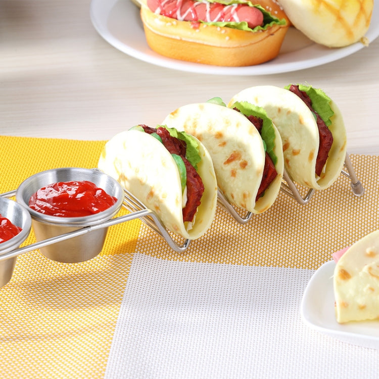 Taco Rack Stainless Steel 304 Taco Rack Taco Pancake Stand, Specification: 3 Grid Widened