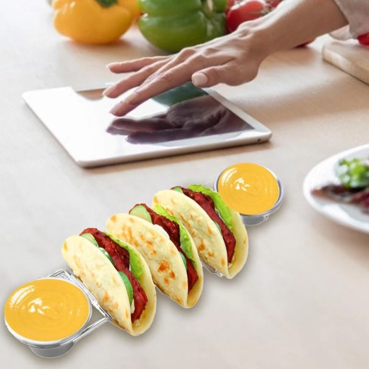 Taco Rack Stainless Steel 304 Taco Rack Taco Pancake Stand, Specification: 3 Grid Widened