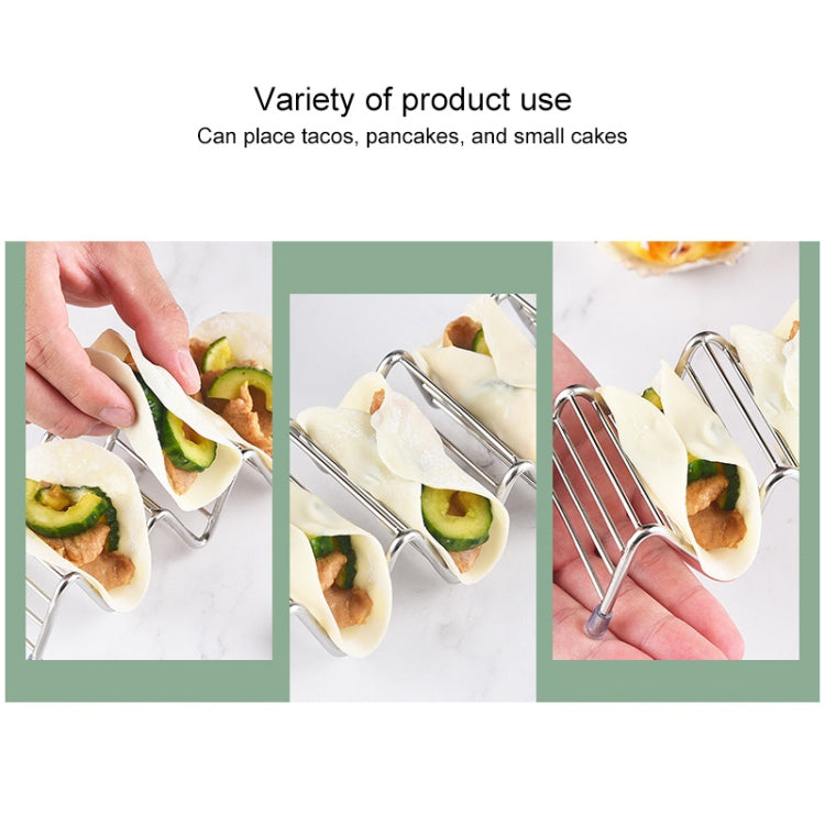 Taco Rack Stainless Steel 304 Taco Rack Taco Pancake Stand, Specification: 3 Grid Widened