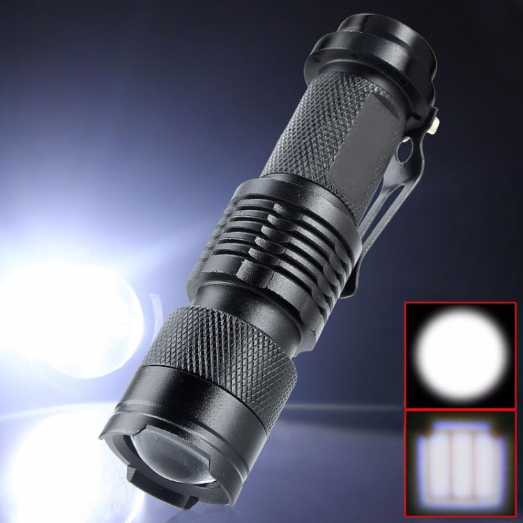 LED Outdoor Rechargeable Telescopic Zoom Mini Glare Flashlight, Specification:Set