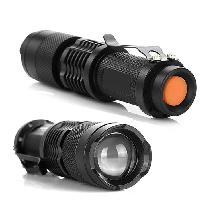 LED Outdoor Rechargeable Telescopic Zoom Mini Glare Flashlight, Specification:Set