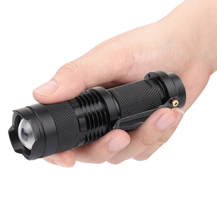 LED Outdoor Rechargeable Telescopic Zoom Mini Glare Flashlight, Specification:Set