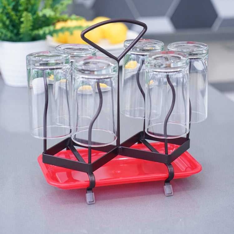 Wrought Iron Diamond Drain Cup Holder Upside Down Cup Holder, Coffee Cup Holder, Mug Holder Rack