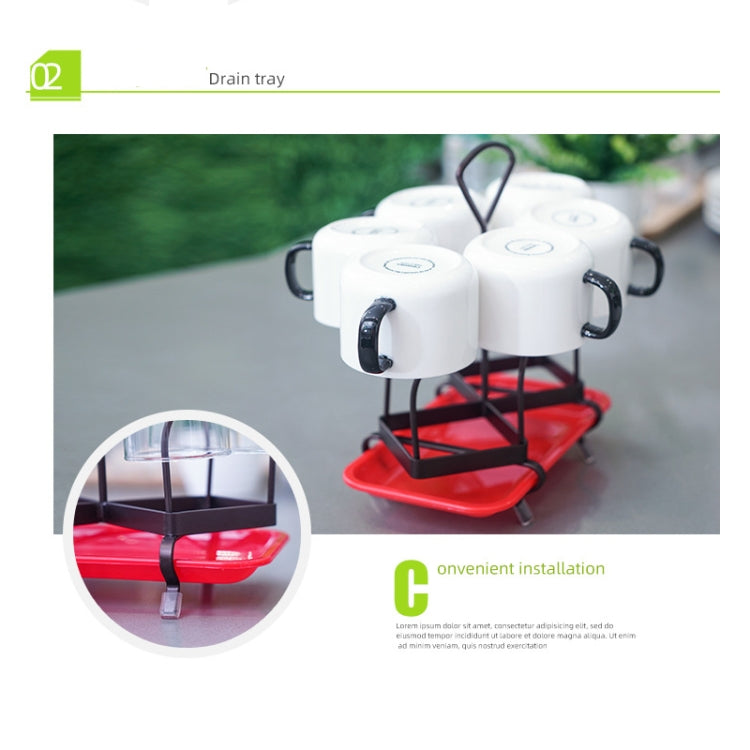 Wrought Iron Diamond Drain Cup Holder Upside Down Cup Holder, Coffee Cup Holder, Mug Holder Rack