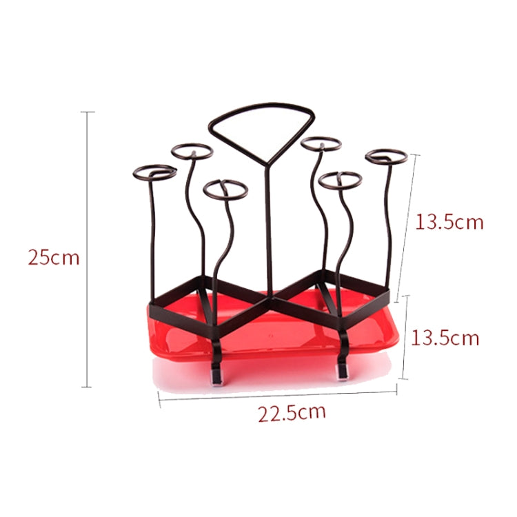 Wrought Iron Diamond Drain Cup Holder Upside Down Cup Holder, Coffee Cup Holder, Mug Holder Rack