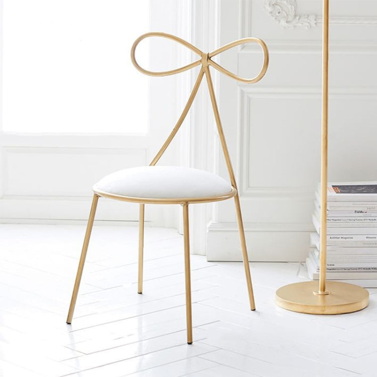 Fashion Nordic Bar Leisure Stool Modern Dining Party Seat with Bow Shape Backrest Chair