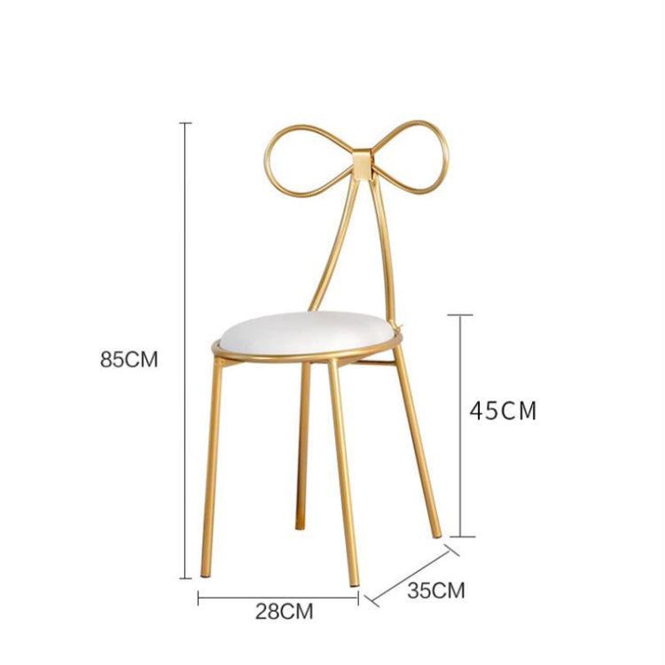Fashion Nordic Bar Leisure Stool Modern Dining Party Seat with Bow Shape Backrest Chair