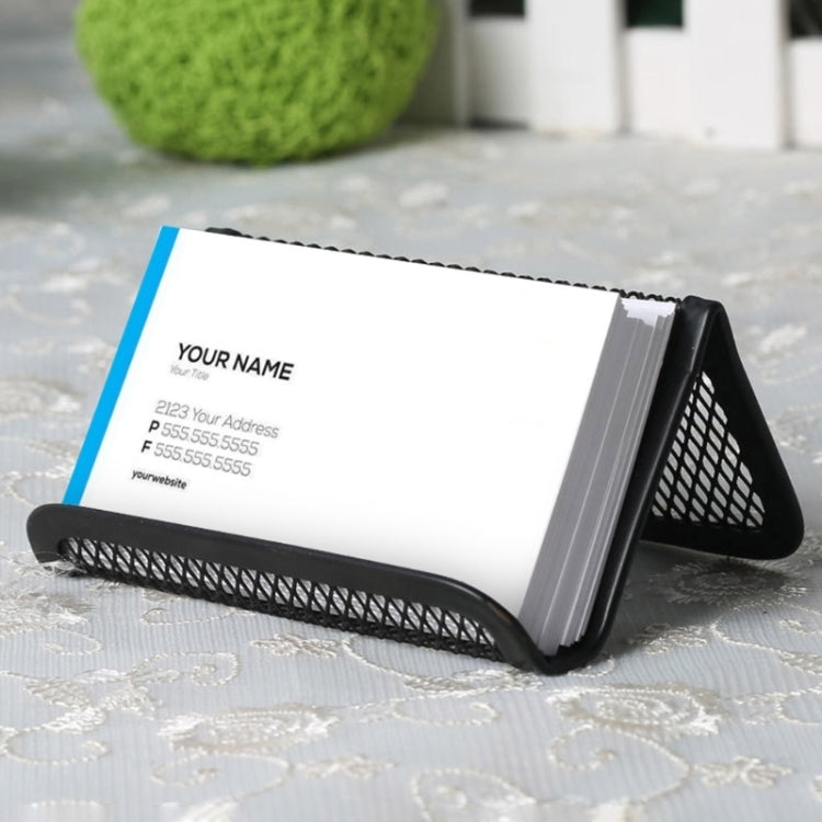 10 PCS Office Convenient Practical Metal Mesh Card Holder
