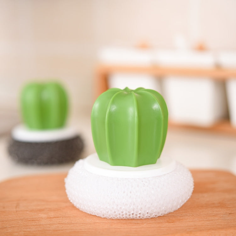 6 PCS Cactus Kitchen Cleaning Supplies Wire With Handle Powerful Decontamination Pot Brush, Material:Steel Ball