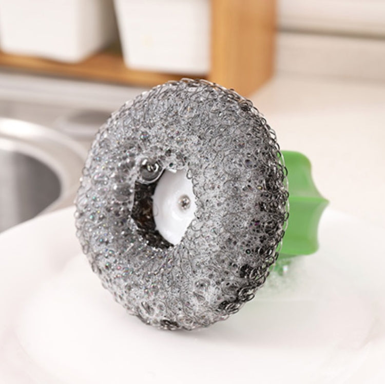 6 PCS Cactus Kitchen Cleaning Supplies Wire With Handle Powerful Decontamination Pot Brush, Material:Steel Ball
