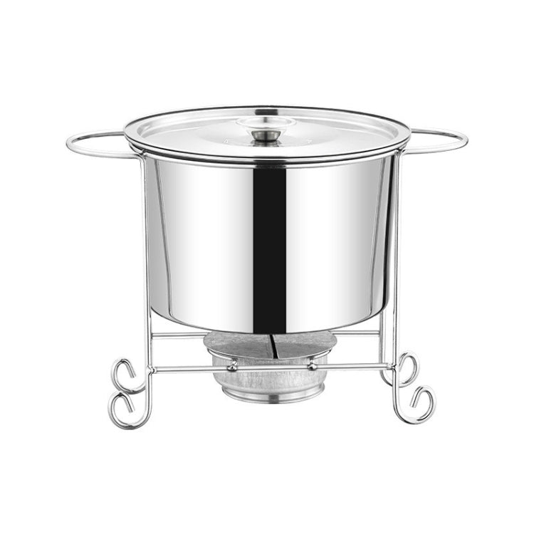 Stainless Steel Pot Rack Single Alcohol Dry Pot Skewers Shabu-Shabu, Style:With Cover