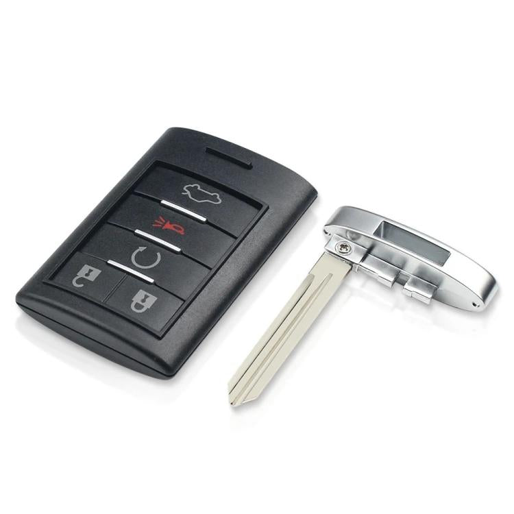 For Cadillac Car Remote Key Fob Case With Blank Key Blade - 5 Buttons