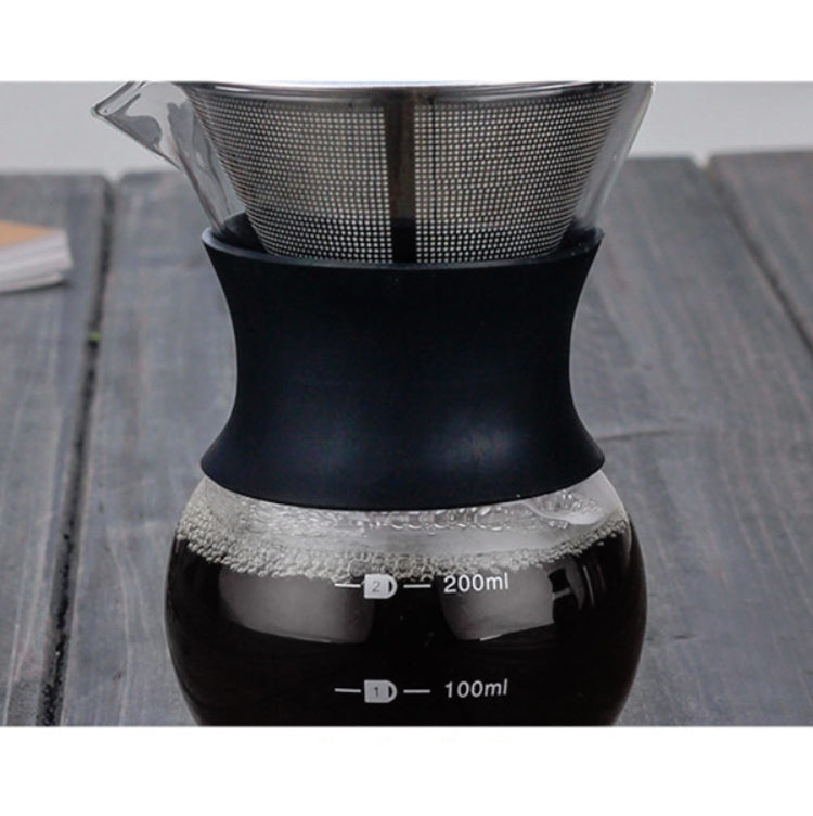 High Temperature Resistant Coffee Maker, Capacity:200ml, Style:With Strainer