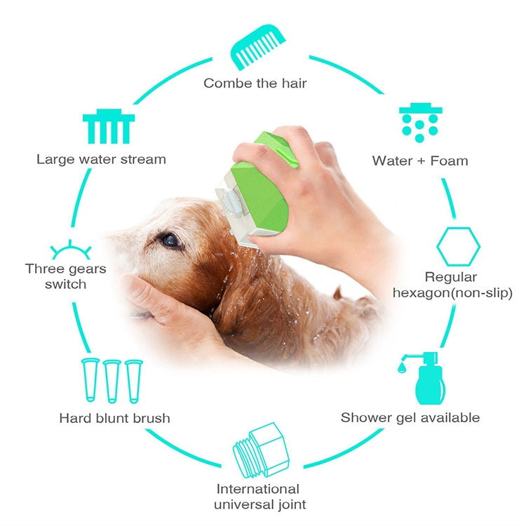Pet Shower Brush Nozzle Comb Pet Shower