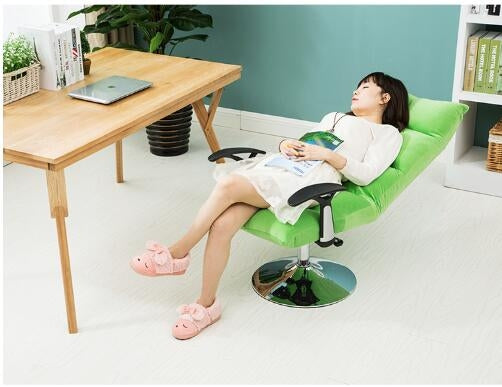 Household Modern Minimalist Computer Recliner Beauty Chair 45cm Disc Flannel Chair