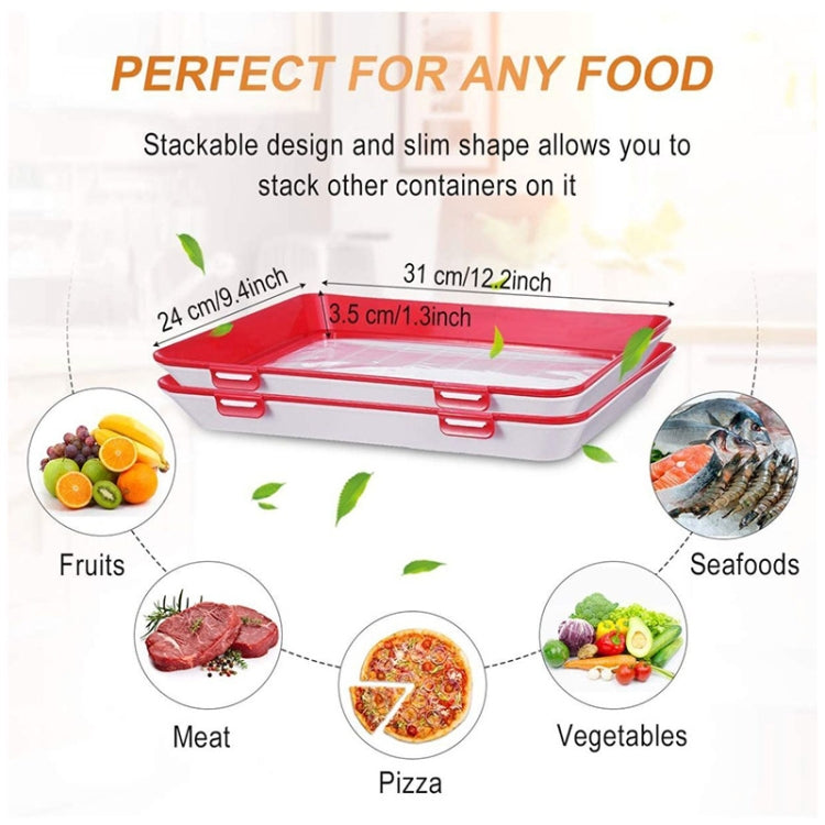 3 PCS Vacuum Fresh-Keeping Tray Refrigerator Clever Tray