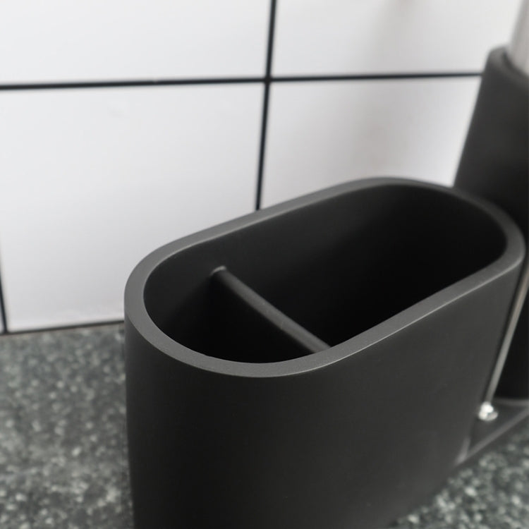 Soap Dispenser Kitchen Sink Steel Wire Ball Pot Brush Rag Storage Rack Set
