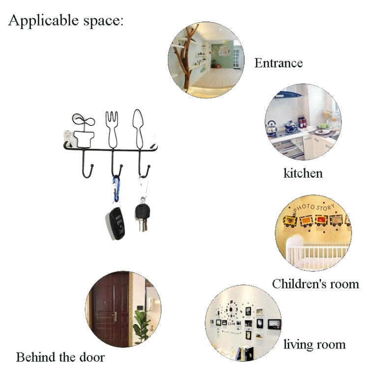 2 PCS Free Perforated Hook Wall Hanging Rack Bathroom Wall Clothes Hook Storage Hook, Style:House Models