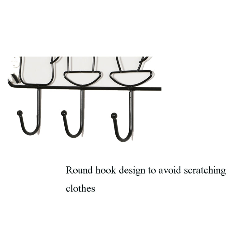 2 PCS Free Perforated Hook Wall Hanging Rack Bathroom Wall Clothes Hook Storage Hook, Style:House Models