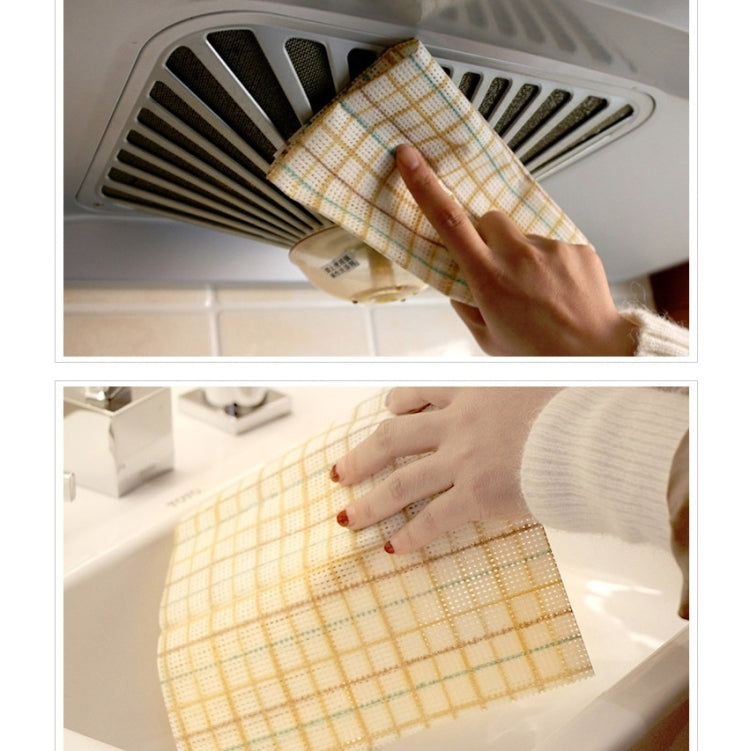 2 Boxes Disposable Lattice Cloth Absorbing Dry & Wet Thick Non-Woven Scouring Pad