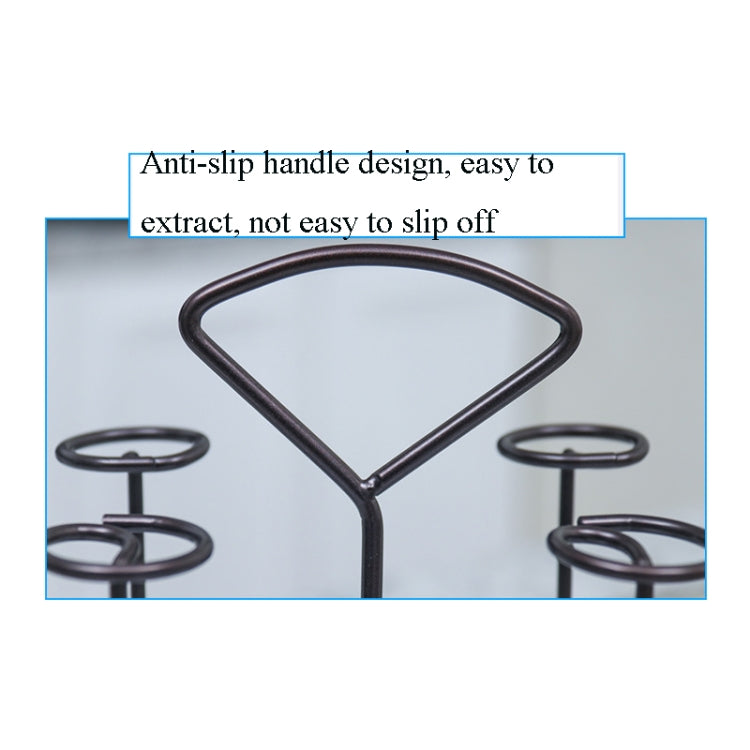 2 PCS Wrought Iron Cup Rack With Handle Cup Holder With Tray