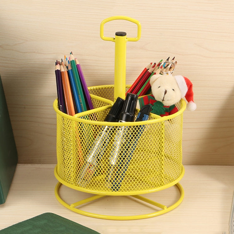 Office And School Supplies Stationery Holder Multi-Function Rotatable Metal Pen Holder