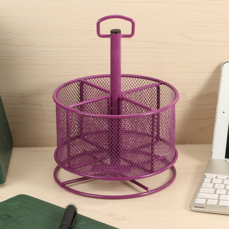Office And School Supplies Stationery Holder Multi-Function Rotatable Metal Pen Holder