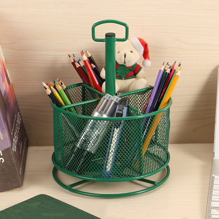 Office And School Supplies Stationery Holder Multi-Function Rotatable Metal Pen Holder