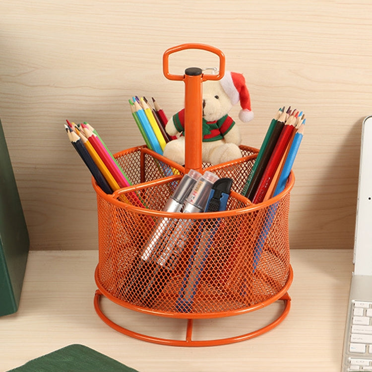 Office And School Supplies Stationery Holder Multi-Function Rotatable Metal Pen Holder