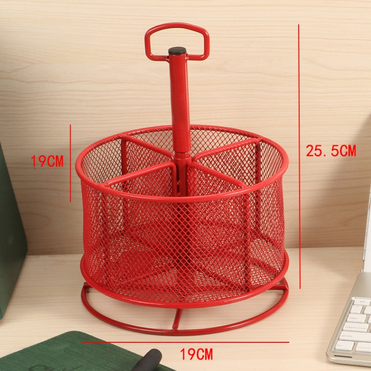 Office And School Supplies Stationery Holder Multi-Function Rotatable Metal Pen Holder