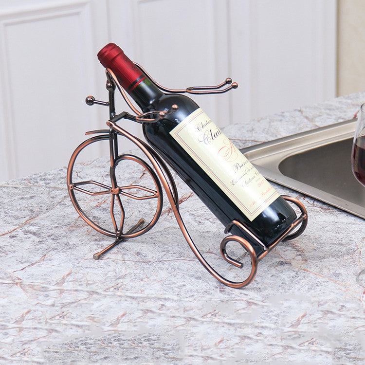 Upside Down Wine Glass Holder Hanging Goblet Holder Tricycle Wine Bottle Rack