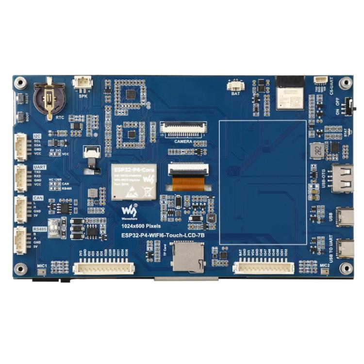WAVESHARE ESP32-P4-WIFI6 7-Inch Five-Point Touchscreen Development Board 1024x600 Resolution, Version: Basic